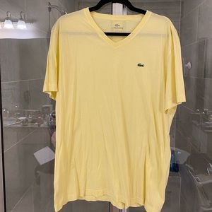Lacoste v-neck yellow short sleeve